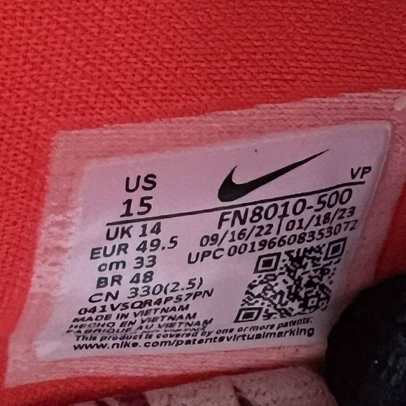 NEW SZ 15 Men\'s Nike KD 15 NRG \'What The\' Basketball Shoes Grape Pin: FN8010-500 main image 4